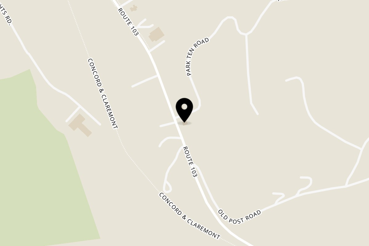 Map showing the location of Newbury Deli on 889 New Hampshire Rte 103 in Newbury